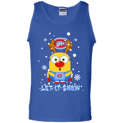 Minion Montréal Canadiens Ugly Christmas Sweaters Let It Snow Tank Top - The White Eagles