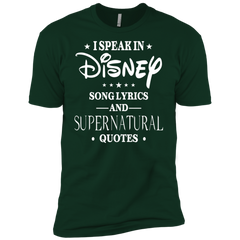I Speak In Disney Song Lyrics And Supernatural Quotes Shirt Men's Sleeve Shirt - The White Eagles