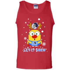 Minion Holy Cross Crusaders Ugly Christmas Sweaters Let It Snow Tank Top - The White Eagles