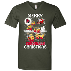 Ball State Cardinals T Shirts Minions Santa Claus Merry Christmas Men's V-Neck T-Shirt - The White Eagles