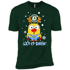 Minion Oakland Athl  Ugly Christmas Sweaters Let It Snow Men's Sleeve Shirt - The White Eagles