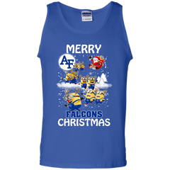 Air Force Falcons Ugly Christmas Sweaters Minions Santa Claus Merry Christmas Hoodies Sweatshirts Tank Top - The White Eagles