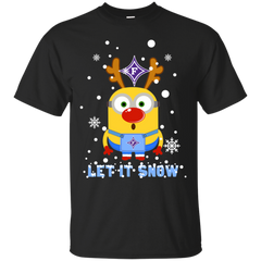 Minion Furman Paladins Ugly Christmas Sweaters Let It Snow Cotton T-Shirt - The White Eagles