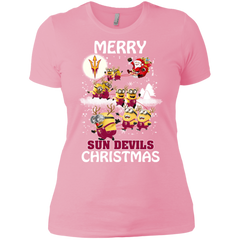 Arizona State Sun Devils T Shirts Minions Santa Claus Merry Christmas Ladies' Shirt - The White Eagles