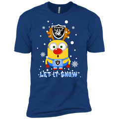 Minion Oakland Raiders Ugly Christmas Sweaters Let It Snow Men's Sleeve Shirt - The White Eagles