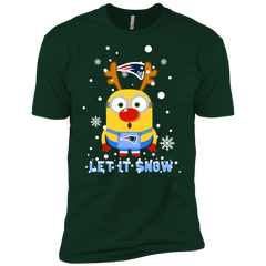 Minion New England Patriots Ugly Christmas Sweaters Let It Snow Men's Sleeve Shirt - The White Eagles