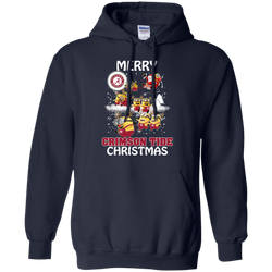 Alabama Crimson Tide T Shirts Minions Santa Claus Merry Christmas Hoodie - The White Eagles
