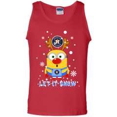 Minion Houston Astros  Ugly Christmas Sweaters Let It Snow Tank Top - The White Eagles