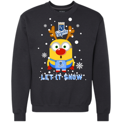 Minion Kansas City Royals  Ugly Christmas Sweaters Let It Snow Sweatshirt - The White Eagles