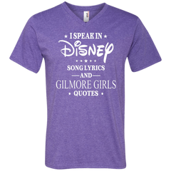I Speak In Disney Song Lyrics And Gilmore Girls Quotes Shirt Men's V-Neck T-Shirt - The White Eagles