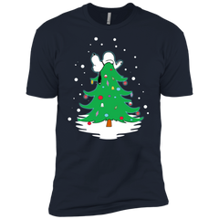 Snoopy Tree Christmas The Peanuts Movie Men's Sleeve Shirt - The White Eagles