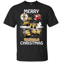 Idaho Vandals Ugly Christmas Sweaters Minions Santa Claus Merry Christmas Cotton T-Shirt - The White Eagles