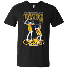 Pittsburgh Pirates Baseball Rick And Morty Men's V-Neck T-Shirt - The White Eagles