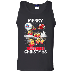 Fresno State Bulldogs Ugly Christmas Sweaters Minions Santa Claus Merry Christmas Tank Top - The White Eagles