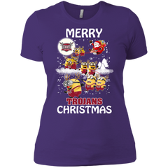 Troy Trojans Ugly Christmas Sweaters Minions Santa Claus Merry Christmas Ladies' Shirt - The White Eagles
