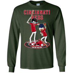 Cincinnati Reds Baseball Rick And Morty LS Cotton T-Shirt - The White Eagles