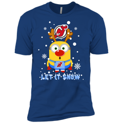 Minion New Jersey Devils Ugly Christmas Sweaters Let It Snow Men's Sleeve Shirt - The White Eagles