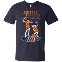 Houston Astros Baseball Rick And Morty Men's V-Neck T-Shirt - The White Eagles