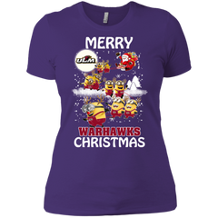 Louisiana Monroe Warhalks Ugly Christmas Sweaters Minions Santa Claus Ladies' Shirt - The White Eagles
