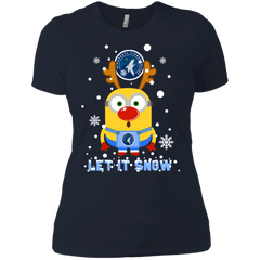 Minion Minnesota Timberwolves Ugly Christmas Sweaters Let It Snow Ladies' Shirt - The White Eagles
