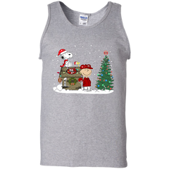 San Francisco 49ers Snoopy The Peanuts Ugly Christmas Sweater  Super Bowl Tank Top - The White Eagles