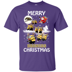 Western Michigan Broncos Ugly Christmas Sweaters Minions Santa Claus Merry Christmas Cotton T-Shirt - The White Eagles