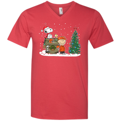 Cleveland Browns Snoopy The Peanuts Ugly Christmas Sweater  Super Bowl Men's V-Neck T-Shirt - The White Eagles
