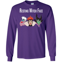 Maleficent Disney Shirt. Resting Witch Face Halloween Shirt LS Cotton T-Shirt - The White Eagles