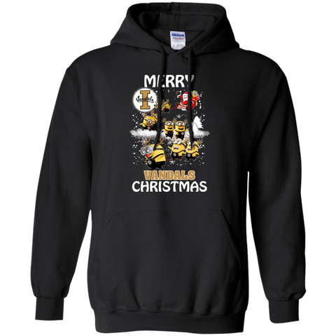 Idaho Vandals Ugly Christmas Sweaters Minions Santa Claus Merry Christmas Hoodie - The White Eagles