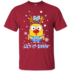 Minion Charleston Southern Buccaneers Ugly Christmas Sweaters Let It Snow Cotton T-Shirt - The White Eagles