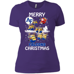 Air Force Falcons Ugly Christmas Sweaters Minions Santa Claus Merry Christmas Hoodies Sweatshirts Ladies' Shirt - The White Eagles