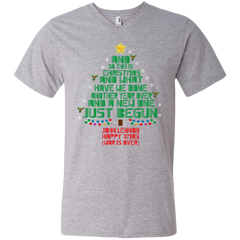 And So This Is And What Have We Done Another Year Over And A New One Just Begun John Lennon War Is Over Men's V-Neck T-Shirt - The White Eagles