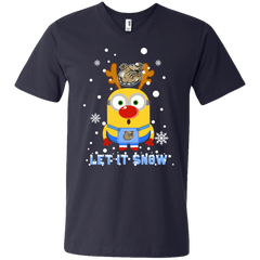 Minion Bryant Bulldogs Ugly Christmas Sweaters Let It Snow Men's V-Neck T-Shirt - The White Eagles
