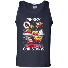 Ball State Cardinals T Shirts Minions Santa Claus Merry Christmas Tank Top - The White Eagles