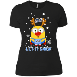 Minion New York Mets  Ugly Christmas Sweaters Let It Snow Ladies' Shirt - The White Eagles