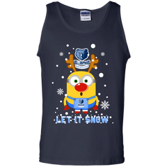 Minion Memphis Grizzlies Ugly Christmas Sweaters Let It Snow Tank Top - The White Eagles