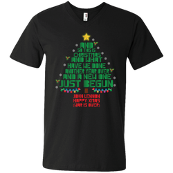 And So This Is And What Have We Done Another Year Over And A New One Just Begun John Lennon War Is Over Men's V-Neck T-Shirt - The White Eagles