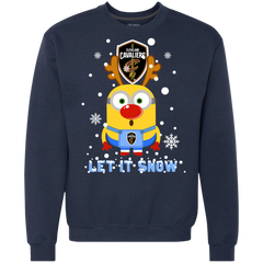Minion Cleveland Cavaliers Primary Ugly Christmas Sweaters Let It Snow Sweatshirt - The White Eagles