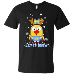 Minion Mcneese State Cowboys Ugly Christmas Sweaters Let It Snow Men's V-Neck T-Shirt - The White Eagles