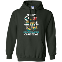 Coastal Carolina Chanticleers Ugly Christmas Sweaters Minions Santa Claus Merry Christmas Hoodie - The White Eagles