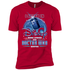 I Speak In Disney Song Lyrics And Doctor Who Quotes Shirt Men's Sleeve Shirt - The White Eagles