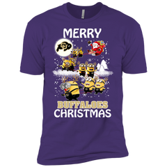 Colorado Buffaloes Ugly Christmas Sweaters Minions Santa Claus Merry Christmas Men's Sleeve Shirt - The White Eagles