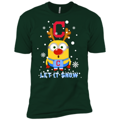 Minion Cleveland Indians  Ugly Christmas Sweaters Let It Snow Men's Sleeve Shirt - The White Eagles