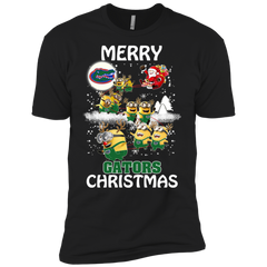 Florida Gators Ugly Christmas Sweaters Minions Santa Claus Merry Christmas Men's Sleeve Shirt - The White Eagles