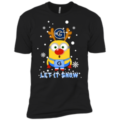 Minion Georgetown Hoyas Ugly Christmas Sweaters Let It Snow Men's Sleeve Shirt - The White Eagles