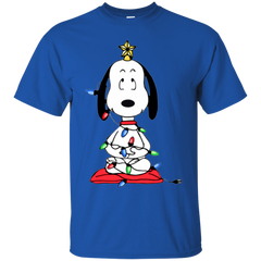 Snoopy Christmas Tree The Peanuts Movie Snoopy Cotton T-Shirt - The White Eagles