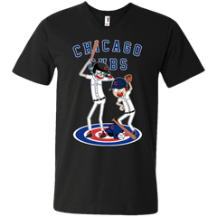 Chicago Cubs Baseball Rick And Morty Men's V-Neck T-Shirt - The White Eagles