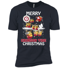 Alabama Crimson Tide T Shirts Minions Santa Claus Merry Christmas Men's Sleeve Shirt - The White Eagles
