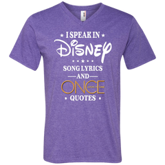 I Speak In Disney Song Lyrics And Once Upon A Time Quotes Shirt Men's V-Neck T-Shirt - The White Eagles