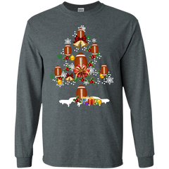 Christmas Is Coming Football Santa Claus Ugly Christmas Sweater LS Cotton T-Shirt - The White Eagles